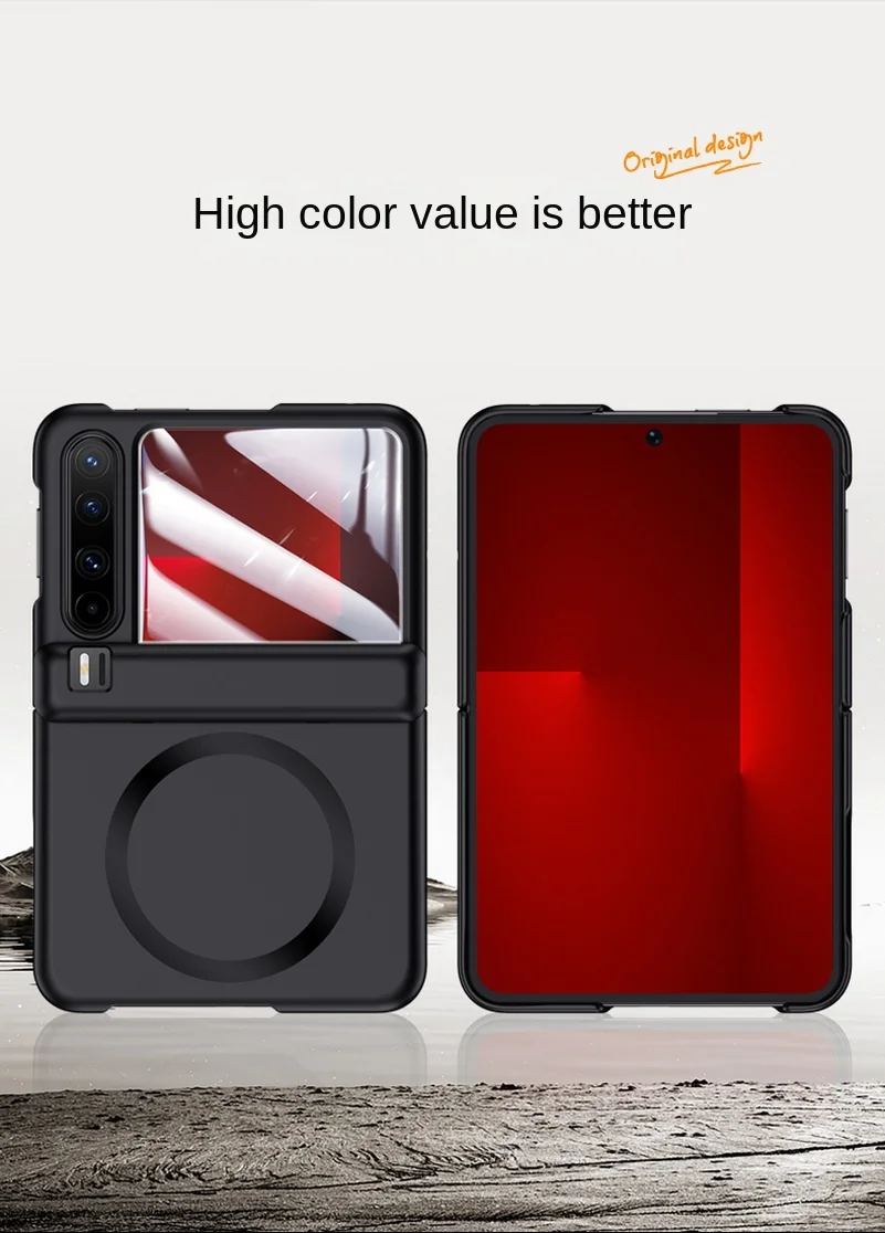 Magnetic Ring Protective Case with Tempered Glass Film and Full Camera Protection