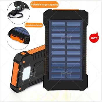 20000mAh Solar Power Bank Batteria di ricambio di grande capacità Ricarica rapida Banche di alimentazione portatili 20000 batterie ausiliarie per esterni