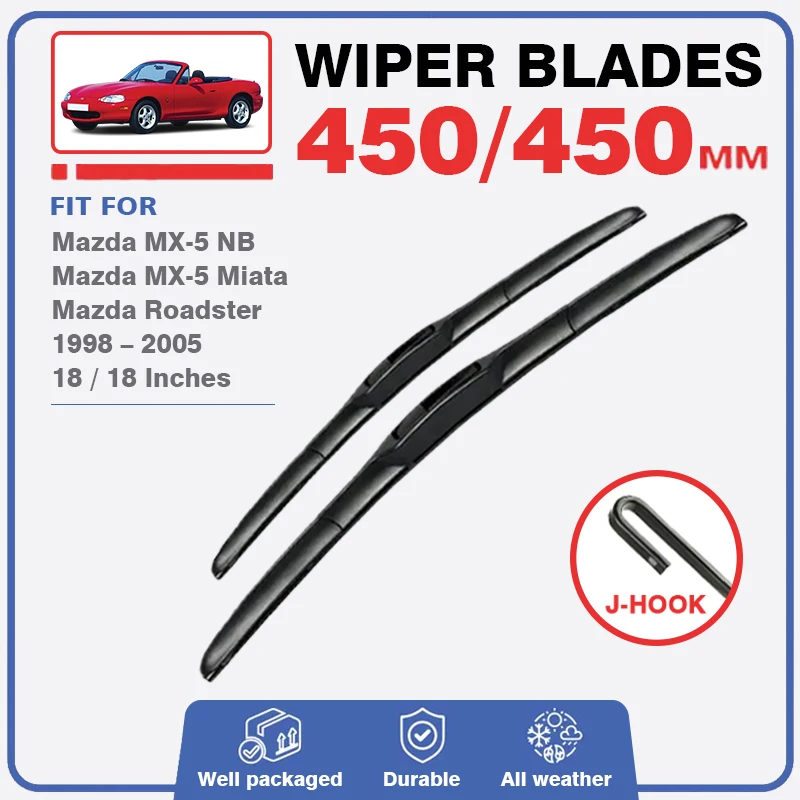 Set Di Spazzole Tergicristallo Anteriore Per Mazda Mx-5 Nb Mx5 Miata Roadster 1998 - 2005 Spazzole Per Parabrezza Parabrezza 2000 2003