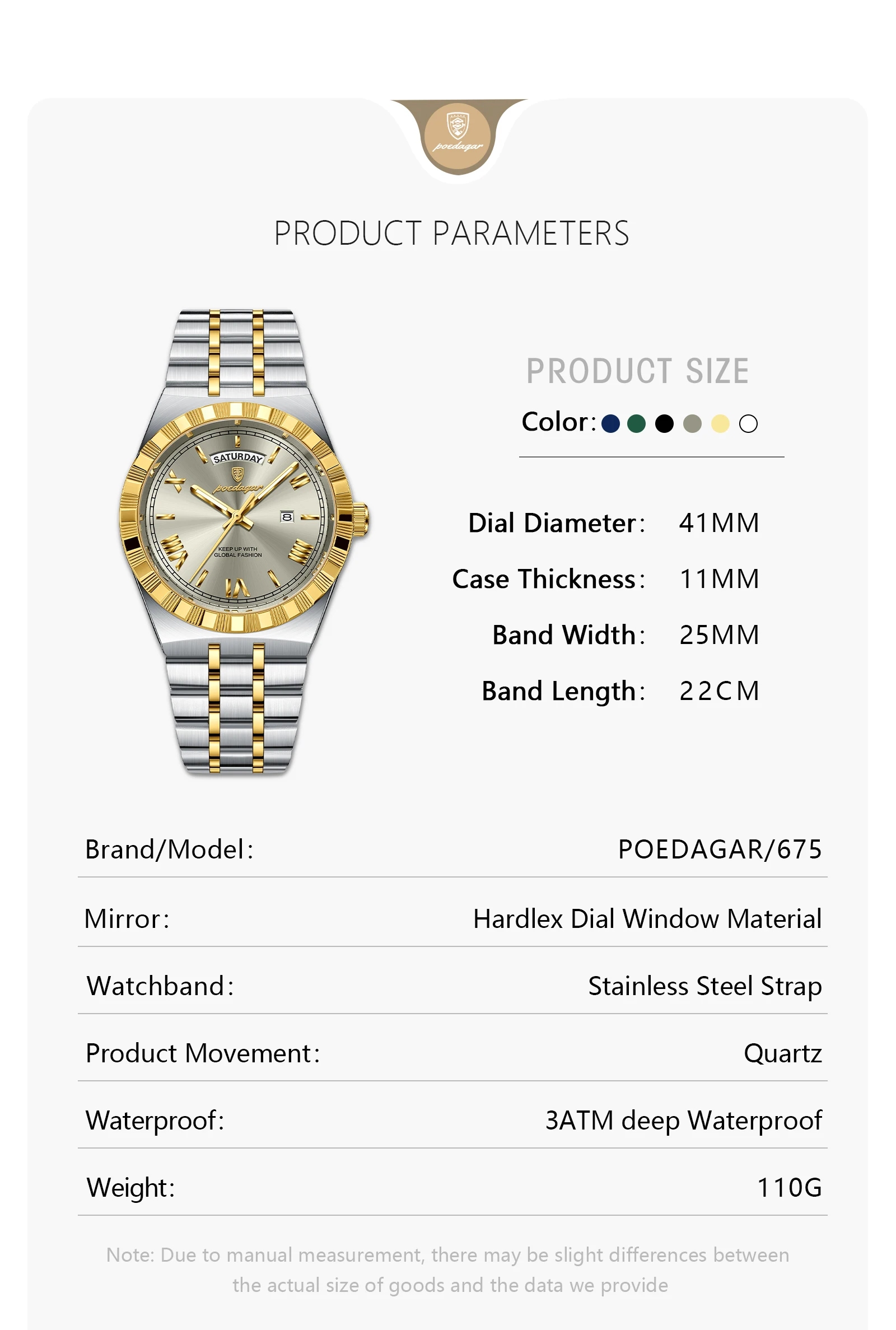 Luxury Mens Quartz Watch - Waterproof Luminous Stainless Steel Business Wristwatch