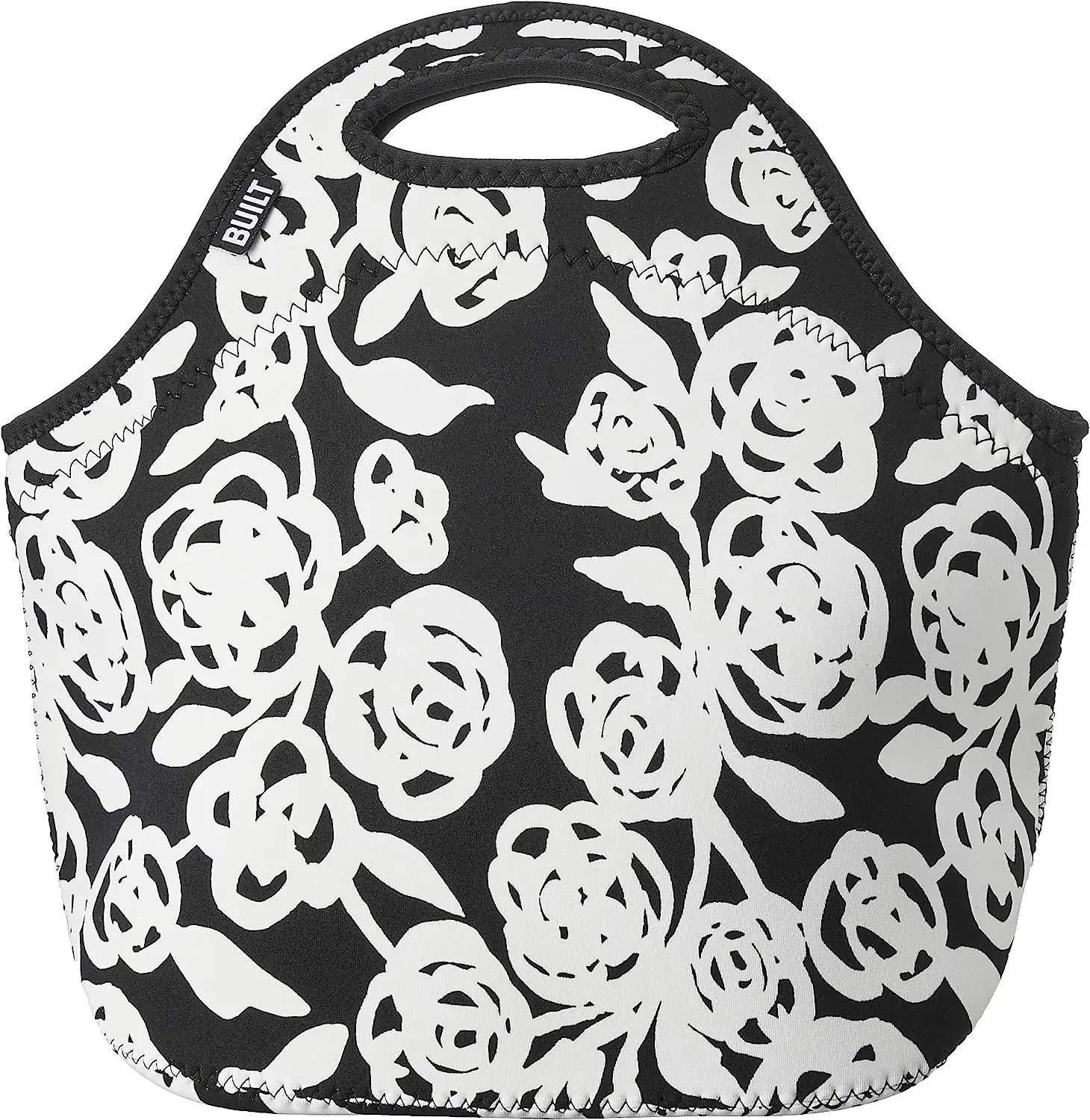 

BUILT NY Gourmet To Go Neoprene Lunch Tote, Garden Rose Black & White