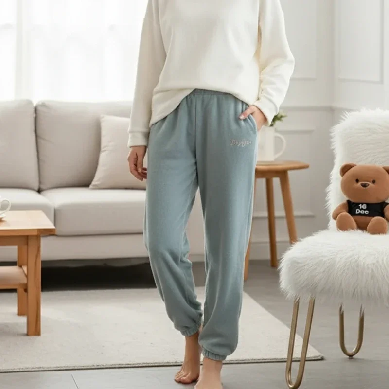 Women Soft Fleece Lined Pajama Pants for Winter