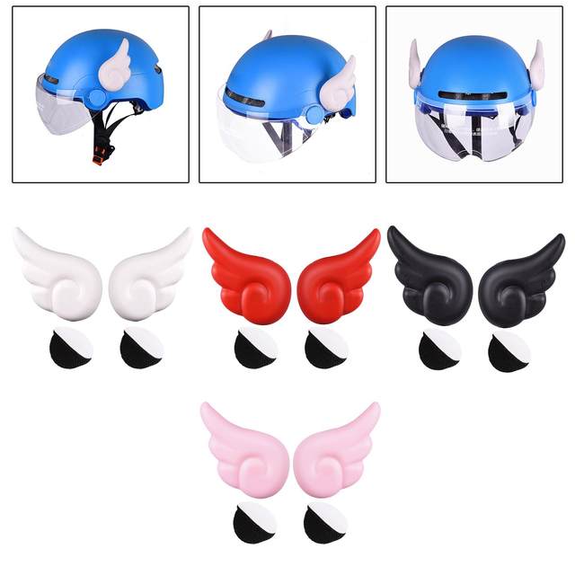2Pcs Motorcycle Helmet Angel Wing Universal for Scooter Helmet