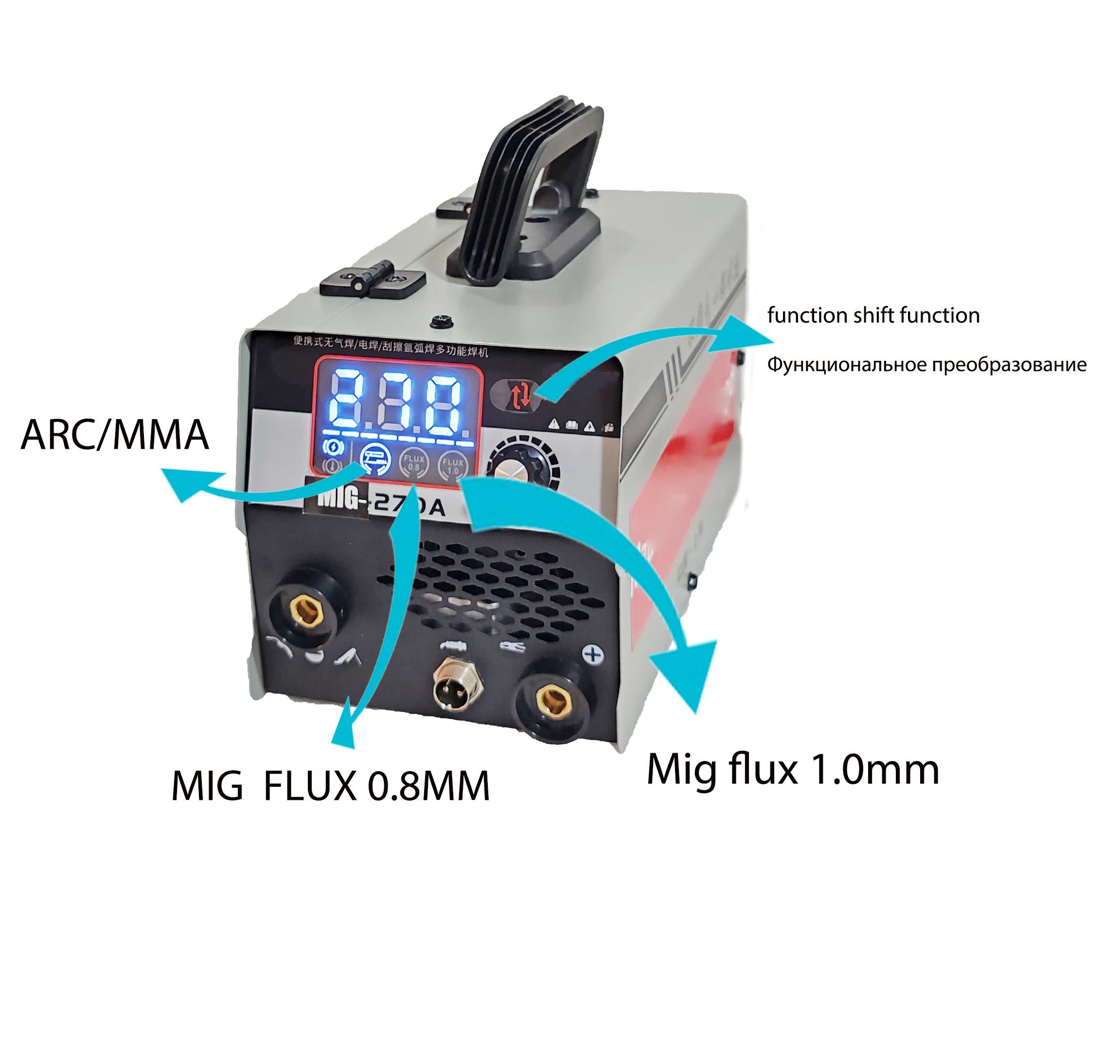 3 In 1 Semi-automatic Welder No Gas Flux Cored MIG MMA Welding Machine IGBT Inverter Arc Welders For Home DIY Beginners