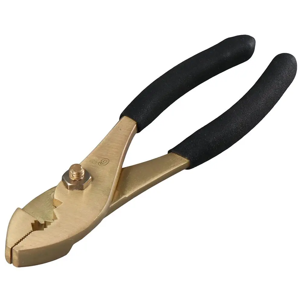 

Brass Slip Joint Pliers Die-Forged with Ergonomic Handle 6" Combination Pliers Flush Cutters for Cutting Wires