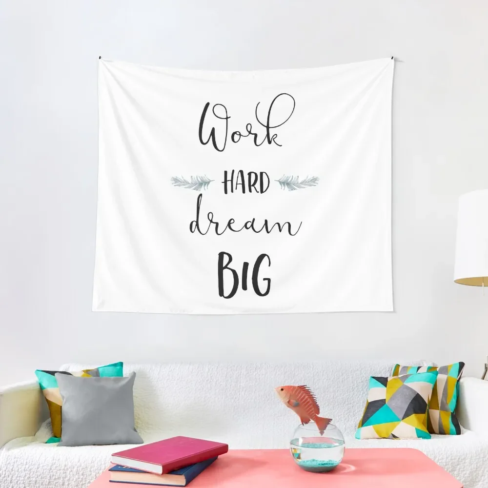

Work Hard Dream Big Tapestry Aesthetic Room Decorations Decorative Wall Tapestry