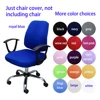 Office Chair Cover With Back Chair Covers Solid Color Computer Game Seat Cover Universal Anti-dust Elastic Armchair Slipcover 1