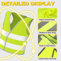 Gilet de sécurité pour enfants, vêtements réfléchissants pour enfants, formation, sport, protection scolaire, extérieur, bandes fluorescentes haute visibilité 3