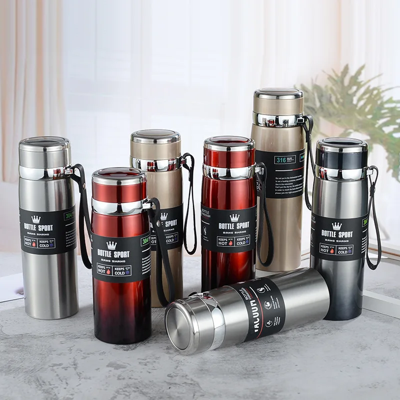 High Quality Water Bottle 316 Stainless Steel Cold Hydroflask Thermos Large  Capacity Thermal Mug Cup Sport Cycling Vacuum Flask - AliExpress