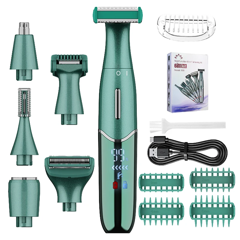 ماكينة حلاقة كهربائية متعددة الوظائف 6 في 1 للسيدا...