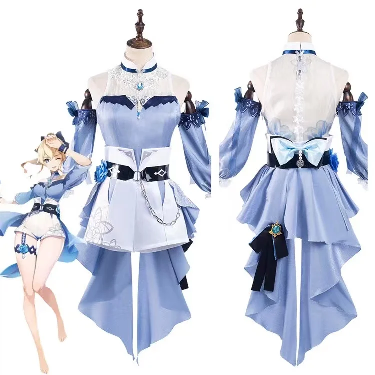 

Game Genshin Impact Sea Wind Dream Jean Cosplay Costume Fancy Anime Uniforms Swimsuit Halloween Carnival Suits Custom Made