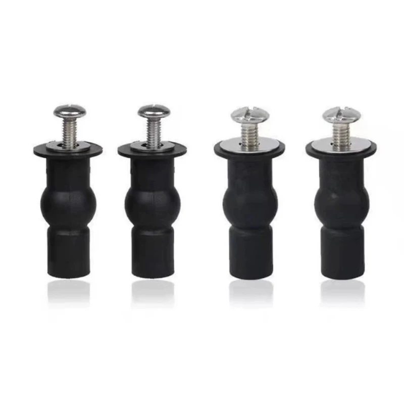 2 Pack Toilet Seat Screws Hinges Expanding Rubber Top Bottom Load Nuts Fixings WC Blind Hole Bathroom Accessories Replacement