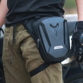 Borsa laterale per gamba da moto EVA guscio rigido marsupi casual da esterno borsa per cellulare per moto marsupio per anca