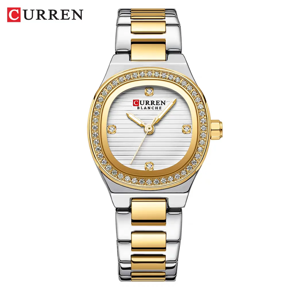 Curren 9101 Women Watch Casual Crystal 3-Hand Quartz Luxury Wristwatch Gift For Ladies 4