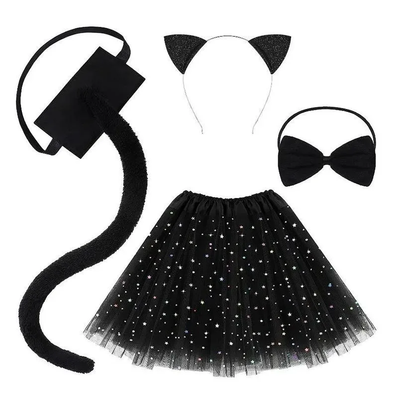 Animal Cat Tiger Cosplay Costume for Boys Girls Headband Clothes