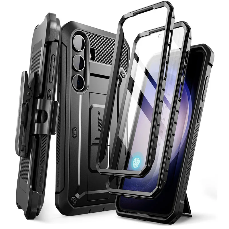 

For Samsung Galaxy S24 Case SUPCASE UB Pro Heavy Duty Rugged Case with 2 Front Frames Built-in Screen Protector & Kickstand