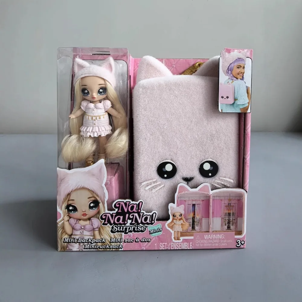 Сюрприз Nana Plush Mini Backpack Set Cotton Persian Cat Doll Модні прикраси Аксесуари Дівчина Іграшка Рюкзак Лялька