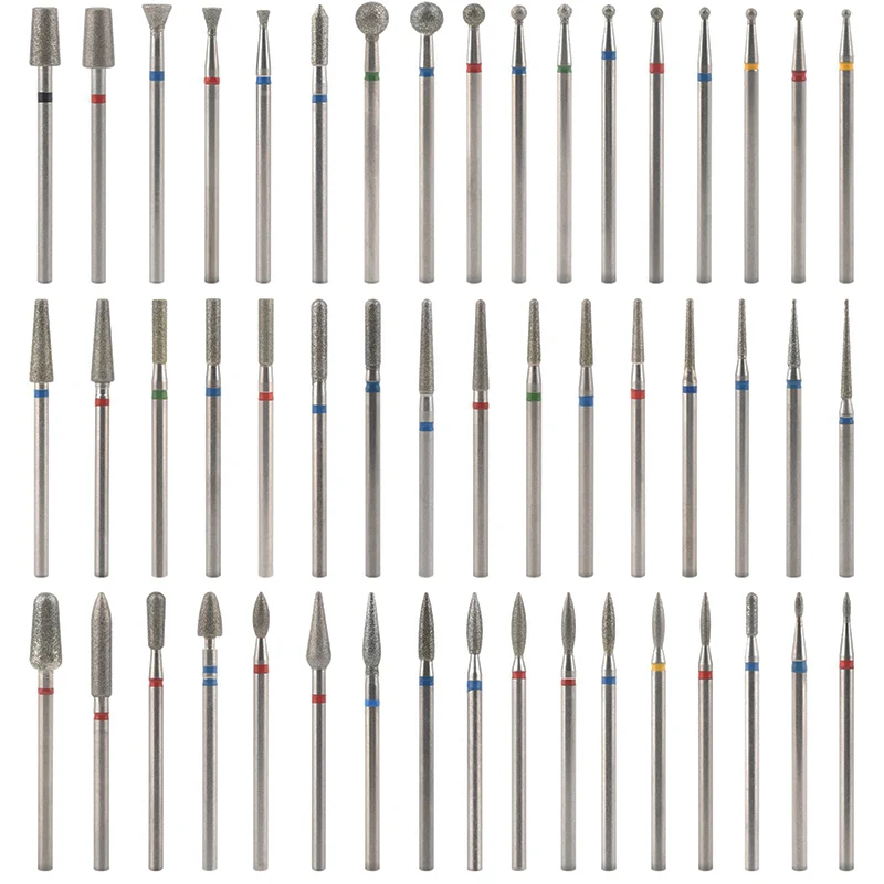 

Nail Drill Bits Diamond Burrs Grinding Bits Accesories for Gel Nail Polish Nails Art Tool Shank Carving Polishing