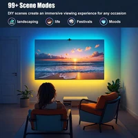 New TV LED SYNC Backlight RGBIC LED Strip with Color Capture Bluetooth Music SYNC USB Light Strip for Movie Game Atmosphere 3
