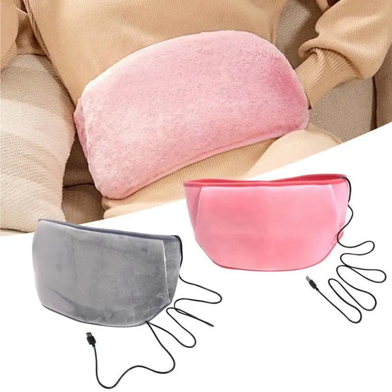 Cinturón de calefacción eléctrica USB, terapia magnética de cintura ajustable para alivio del dolor de pierna Abdominal Lumbar, calambre Menstrual