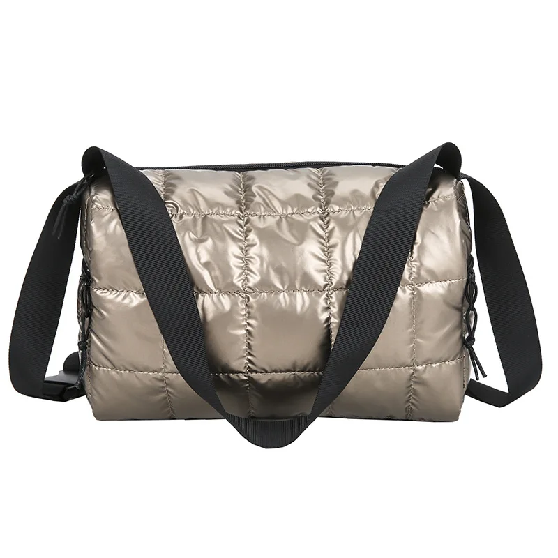 

Casual Nylon Shoulder Bag Designer Cotton Women Handbag Quilted Cross body Bag Warm Winter Large Capacity Shopper Bag