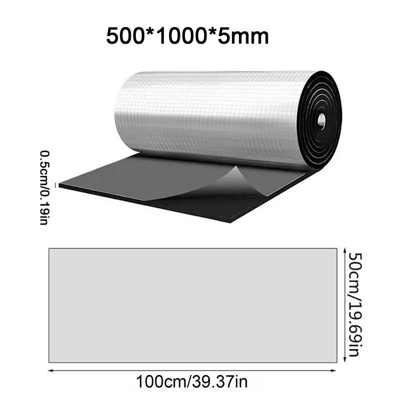 50x100cm 5/10/15/20mm Car Hood Engine Firewall Heat Mat Deadener Sound Proof Noise Insulation Deadening Aluminum Foil StickerMat sound proof mat sound insulation mat sound deadener mat heat insulation mat