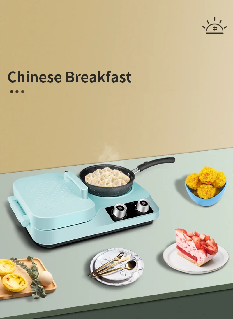 Sandwich Machine Breakfast Machine Multifunctional 4-in-1 Press Toaster Household Small Lazy Light Food Machine Automatic 4