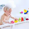 1/6PCS Baby Cute Animals Bath Toy Swimming Water Play LED Light Up Toy Set Float Induction Luminous Dinosaur for Kids Funny Gift 6