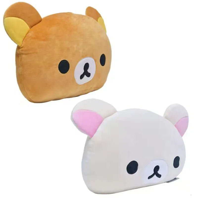 Plush Toy New Cute Rilakkuma Korilakkuma Bear Plush Face Pillow Cushion Kids Girls Boys Stuffed Toys for Children 33CM
