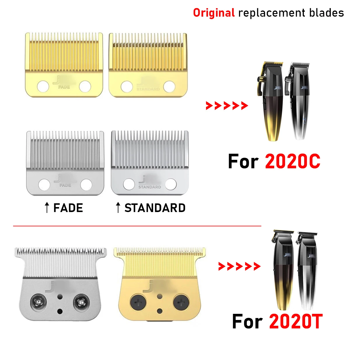 Original Replacement Blade for JRL Professional Hair Clipper Stainless Steel Blade Hair Trimmer Cool blade FADE blade Clipper