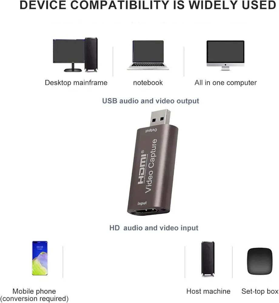 NEW 4K USB Video Capture Card 1080P HDMI Game Grabber