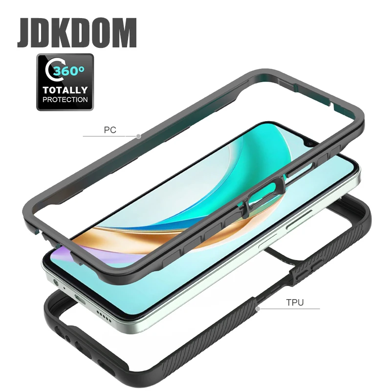 Shockproof Armor Phone Case with Front Frame Cover