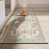 Kitchen Carpet Anti-slip Oil-proof Dirt-resistant Rug PVC Leather Waterproof Floor Mats Long Size Flower Home Decoration Mat 양탄자 1