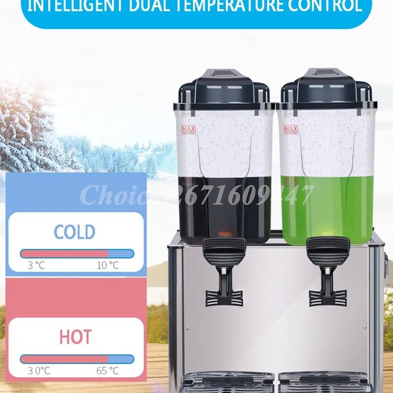 double tanks commercial sugar dispenser 5l 5l automatic bubble tea fructose machine 3 Tanks Commercial Full-Automatic Juicer Cold and Hot Drinks Machine Self-Service Milk Tea Cola Maker