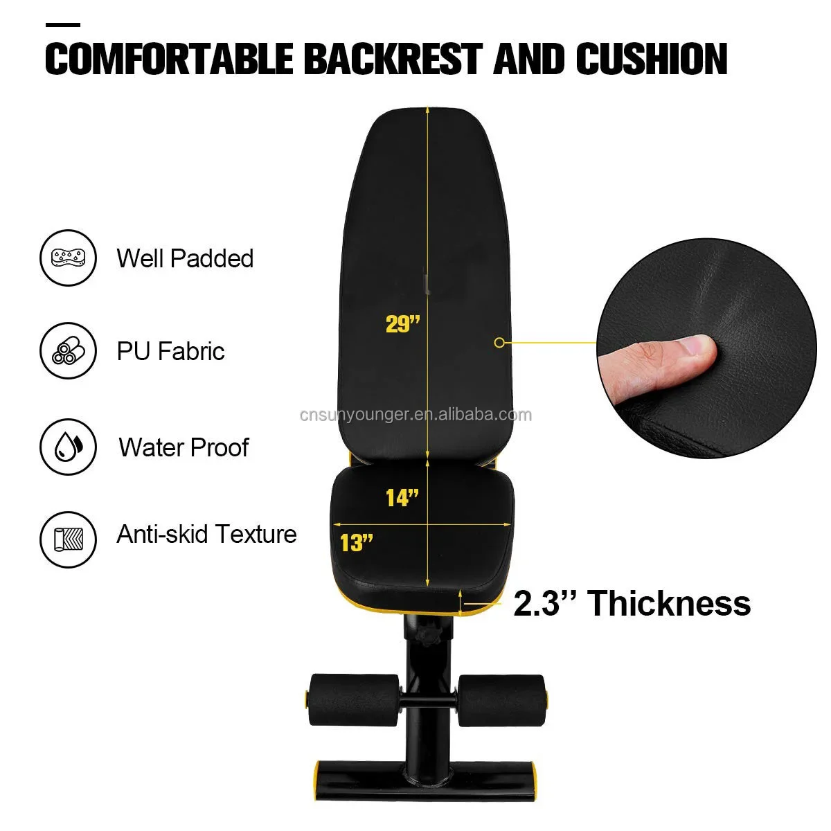 Multi-function Adjustable Sit up Bench Gym Board Bench Exercise Dumbbell Stool Adjustable for home office gym