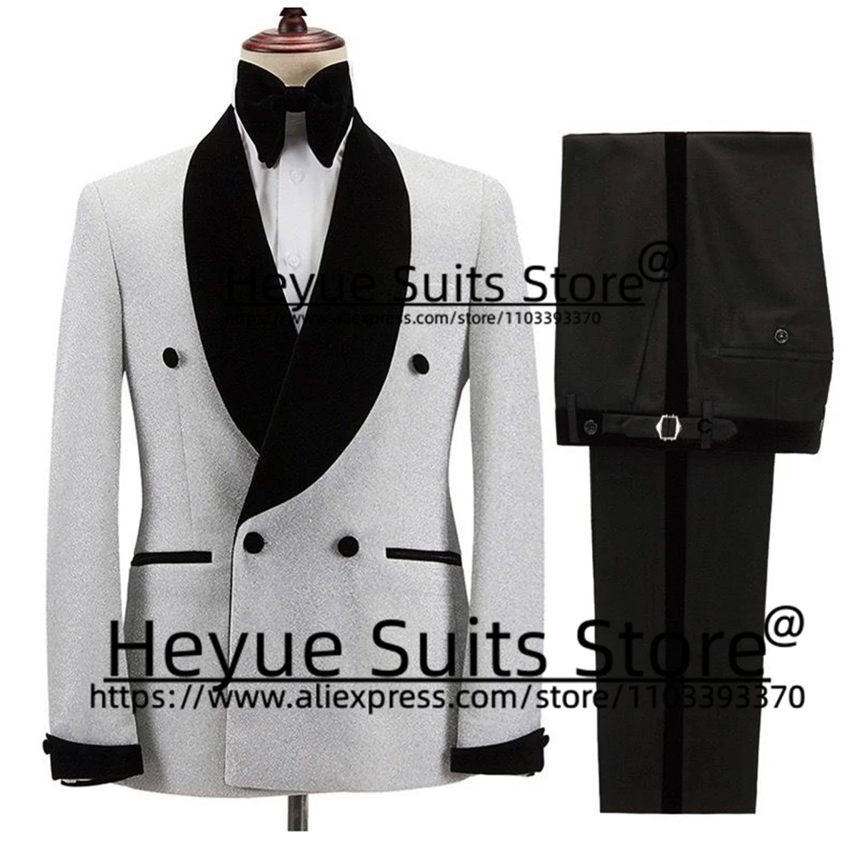 Red Luxuly Men Suits Slim Fit Double-breasted Wedding Groom Formal Tuxedos 2 Pieces Sets Business Male Blazer Trajes De Hombre