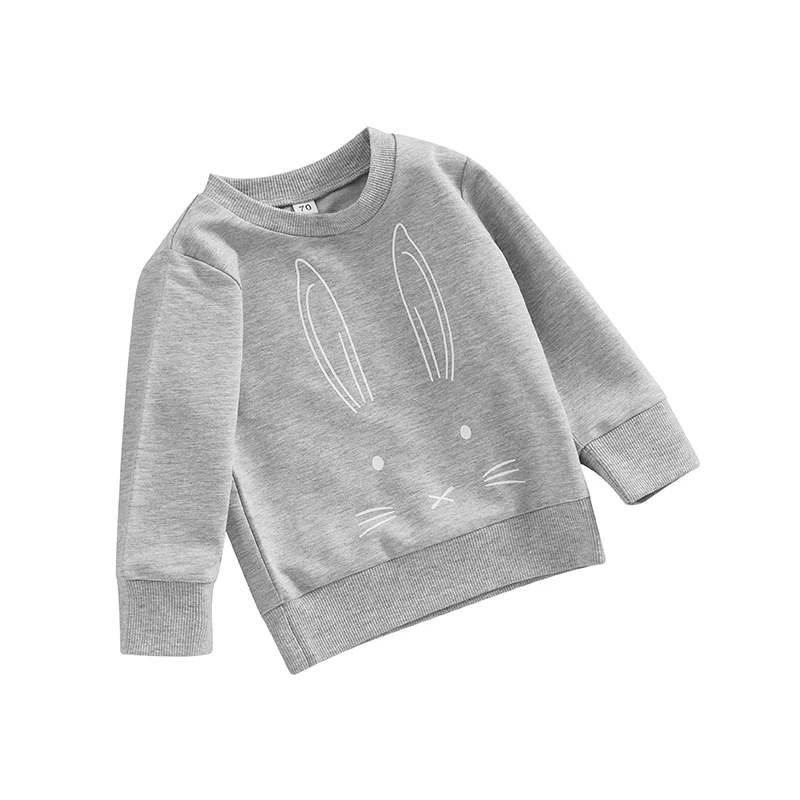 Toddler Girls Boys Sweatshirts Easter Clothes Bunny Print Long Sleeve Kids Pullovers Baby Fall Tops kids sweatshirt