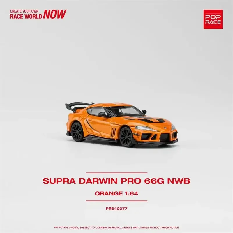 

PreSale Pop Race 1:64 DARWIN PRO 66G NWB SUPRA ORANGE Die-Cast Car Model Collection Miniature