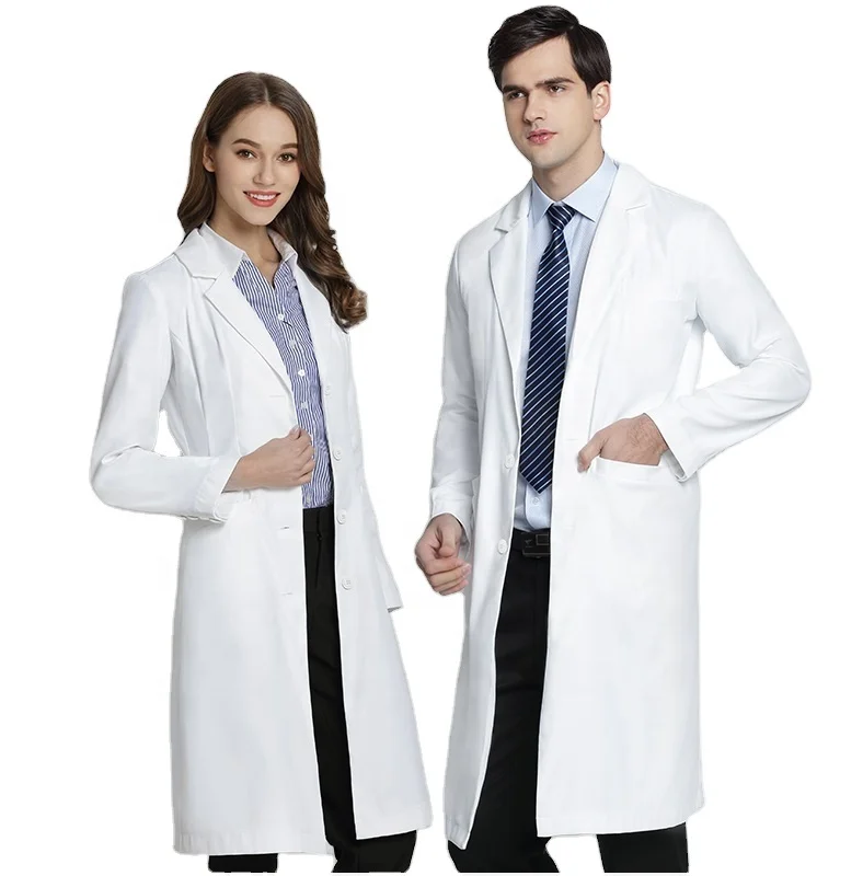 

Beauty salon Labor insurance work clothes nurse Slim Long Sleeve collar coat Medical Coat Uniform Lab Coat hospital gown