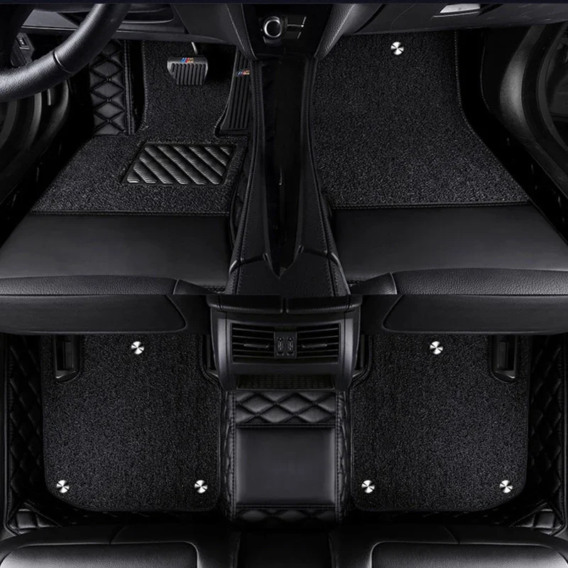 

Custom Car Floor Mats for Ford Mustang 2011-2014 Interior Details Car Accessories Double-deck Removable