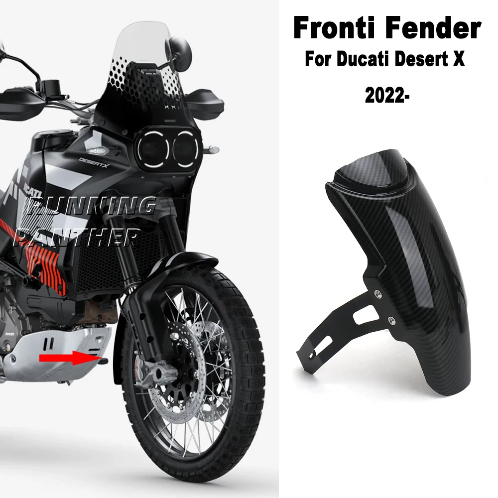 

Motorcycle Accessories Front Wheel Extender Fender Mudguard Mud Flap For Ducati DesertX DESERT X Desert X 2022 2023 Splash Guard