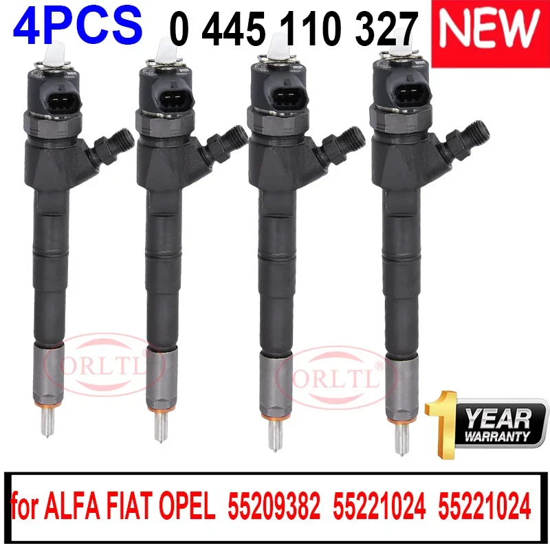 

4 шт. дизель 0 445 110 327 для ALFA FIAT OPEL 0445110327 55209382 55221024 55221024 подлинный топливный инжектор