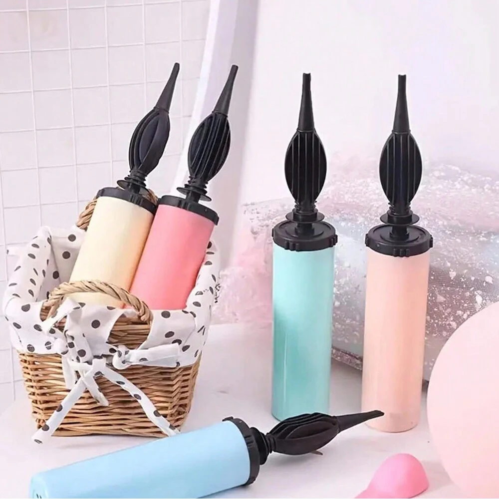 1pc Zufällige Ballon Pumpe Luft Inflator Hand Push Tragbare Nützliche Ballon Zubehör für Hochzeit Geburtstag Party Decor Liefert – Detail 5