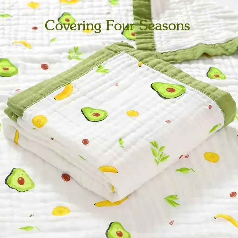 Baby Bath Towel Newborn Baby Gauze A Class Newborn Children Bath Towel Cotton Six Layers High Density Quilt Cover