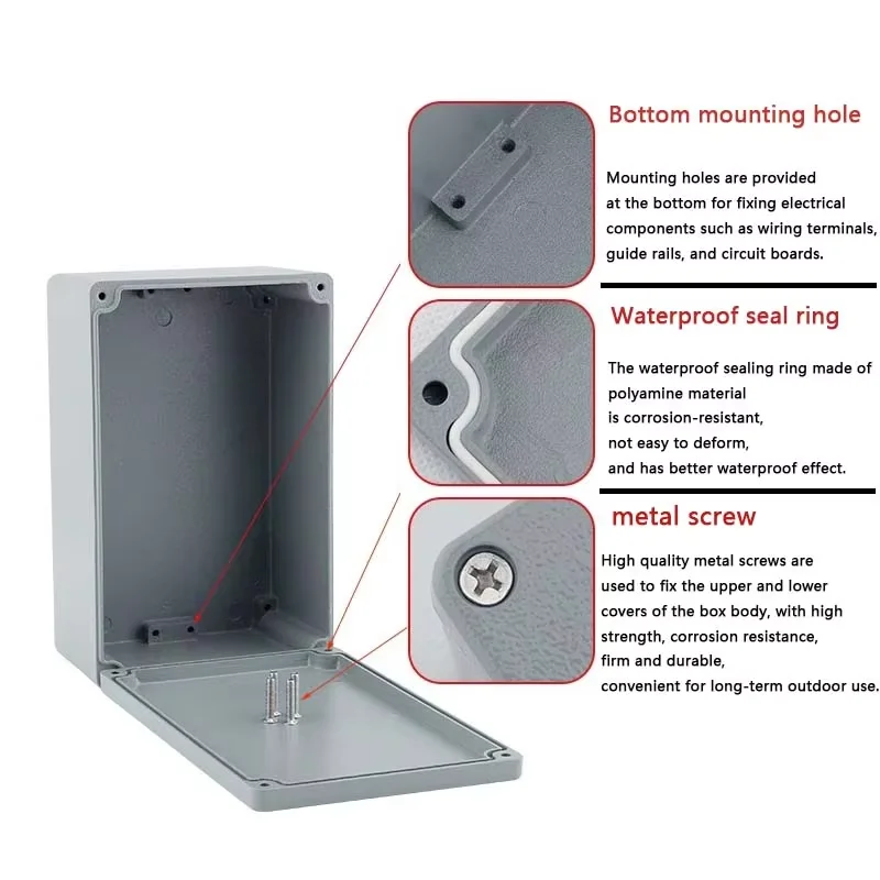 Waterproof Aluminum Electronics Housing - IP67 Outdoor Metal Junction Box