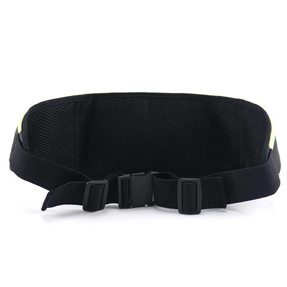 

Large Capacity Lightweight Cycling Travel Mobile Phone Fitness Running Belt Adjustable Length 3 Pockets Waist Reflective Strip
