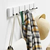 Foldable Bamboo Wall-mounted Clothes Hooks, Door Hangers, Household Coat, Towel Hook Shelf, Bathroom Hanging Rack 6
