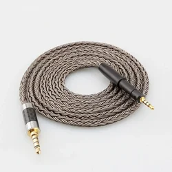 Premium High-Fidelity Silver Plated Earphone Cable - 16 Core, Multi-Connector Options, Grey - 4m (3.5mm 4 pole)