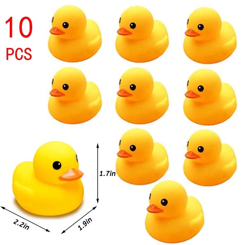 Yellow Rubber Ducks, 10/20/25/30pcs Preschool Bath Toys Bathtub Floating Squeaky Duckies Gift for Baby Shower Infants Kids 6