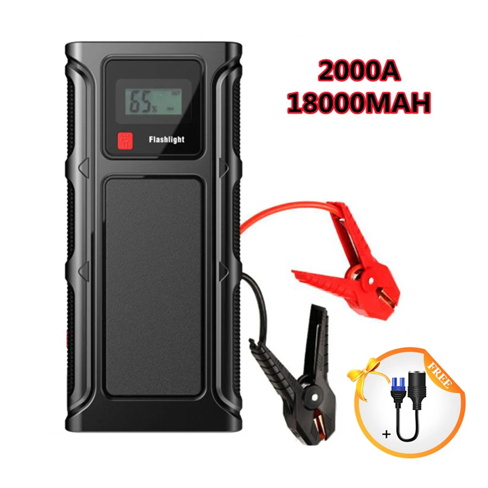 18000mAH 2000A Car Battery Booster Charger 12V Portable Car Jump Starter Power Bank Emergency Starting Device portable car jump starter